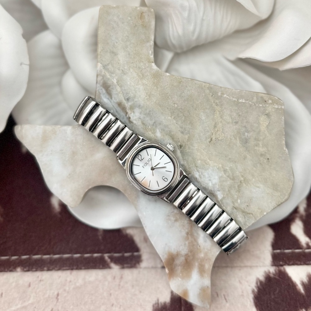 Folio Silver Stretch Watch
